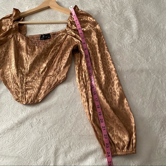 Satin Leopard Print Corset Top - Picture 8 of 10